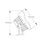 Modern Minimalist Outdoor LED Spotlight with Adjustable Head, IP65 Waterproof