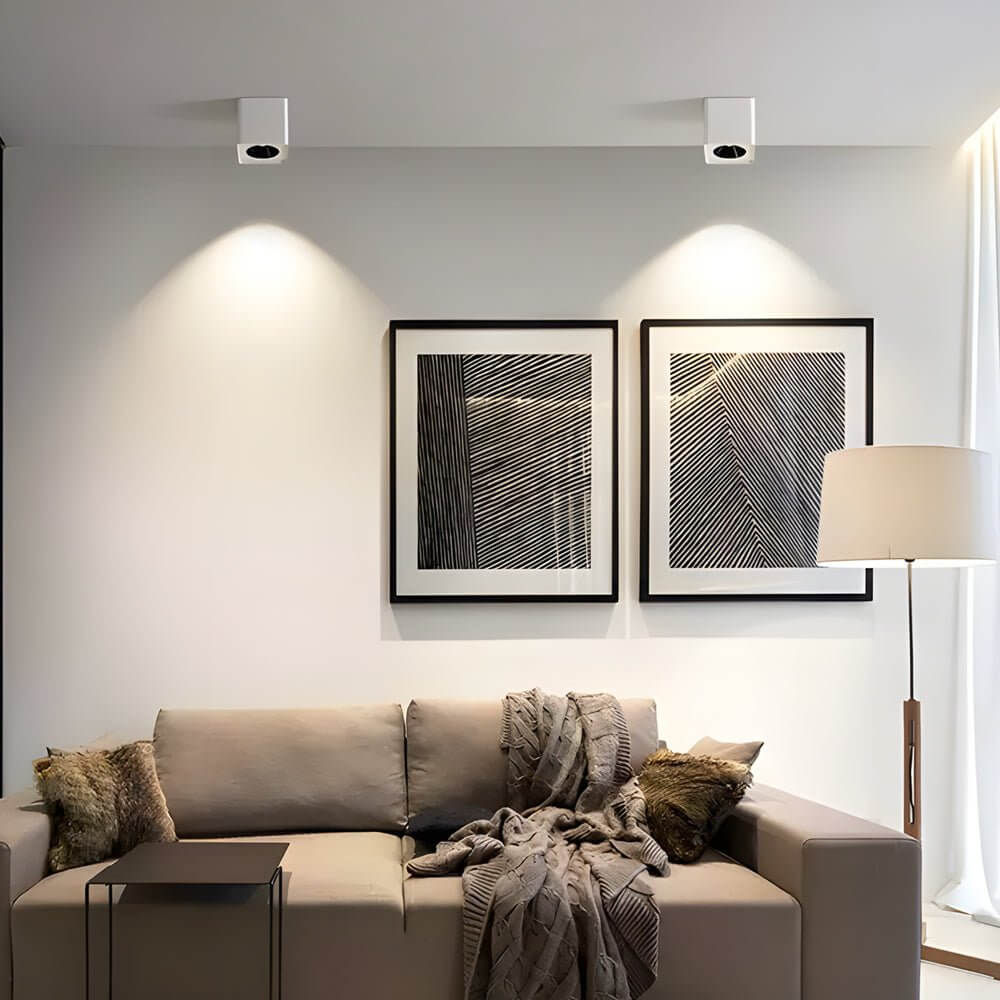 Modern Square LED Recessed Spotlight, Architectural Aluminum Ceiling Light