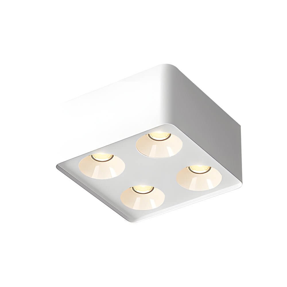 Modern Square LED Recessed Spotlight, Architectural Aluminum Ceiling Light