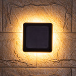 Minimalist Geometric Outdoor Wall Sconce in Gray Die-Cast Aluminum