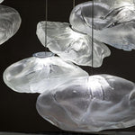 Artisan Glass Bubble Pendant Chandelier for Staircases and Modern Interiors