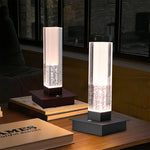 Cordless Square Table Lamp with Dimmable LED – Modern Nightstand Light