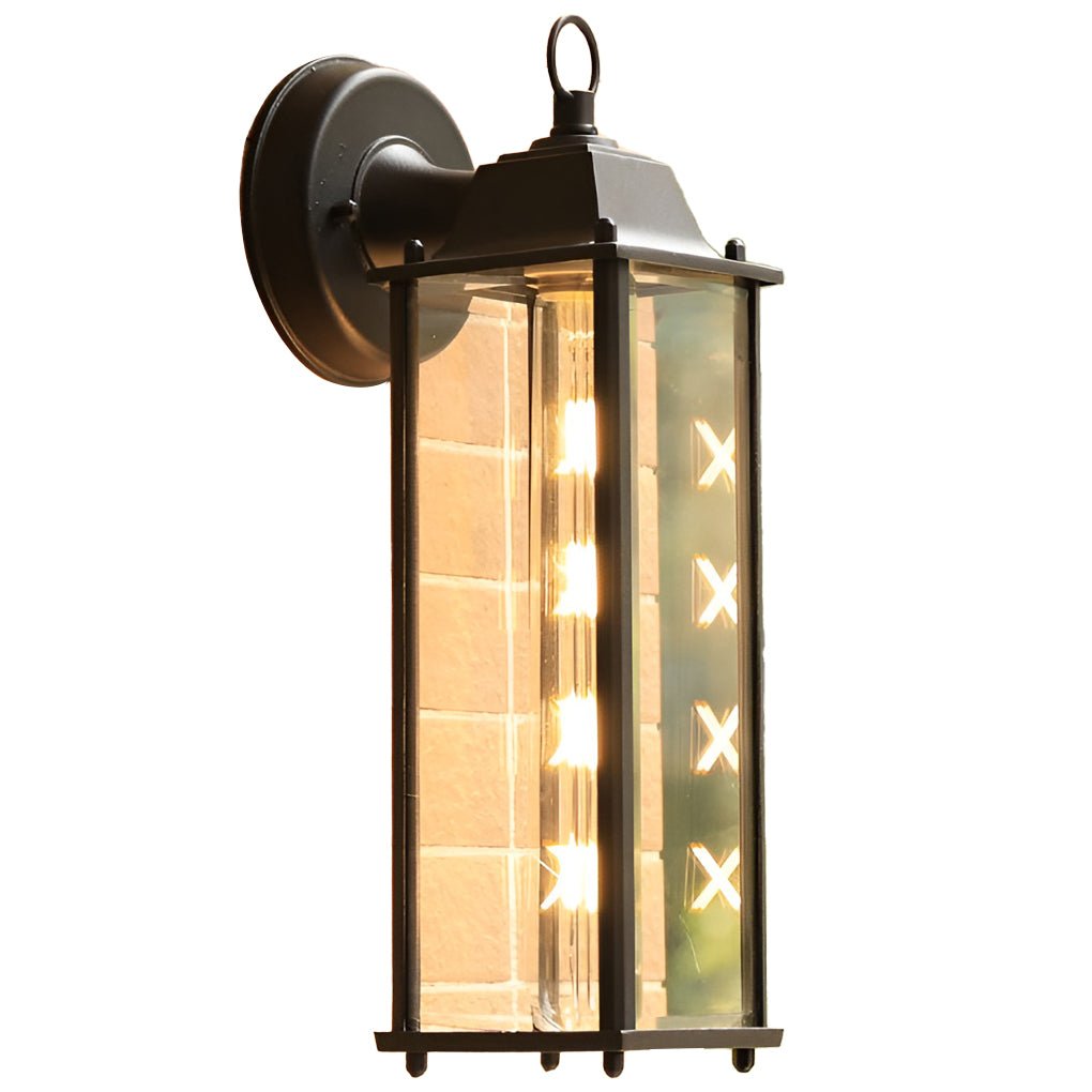 Square Glass Wall Lamp Outdoor Wall Sconce Lighting Led Waterproof Wall Lights