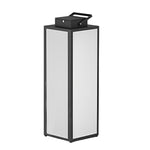 Modern Square Lantern Portable Rechargeable LED Solar Lawn Light for Patio & Garden