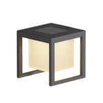 Solar-Powered Floor Lamp with Side Table – Modern Outdoor Lighting