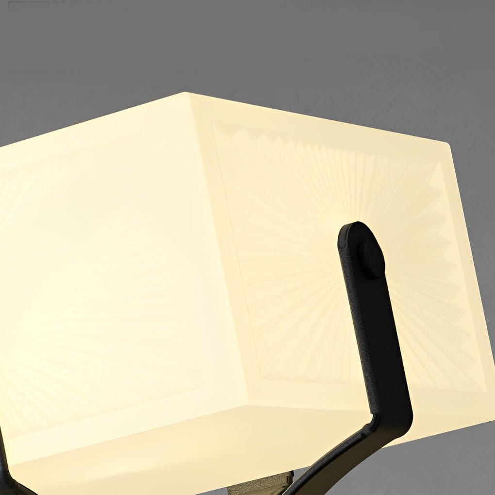 Square Solar Post Cap Light – IP65 Waterproof LED Fence Lamp in Black