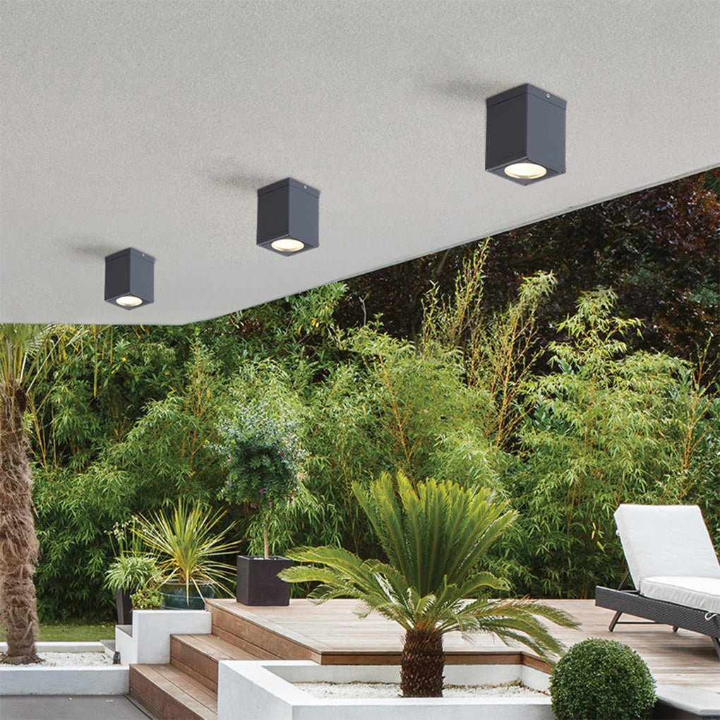 Square Led Waterproof Ceiling Light Downlight For Balcony Entrance Hallway Bedroom