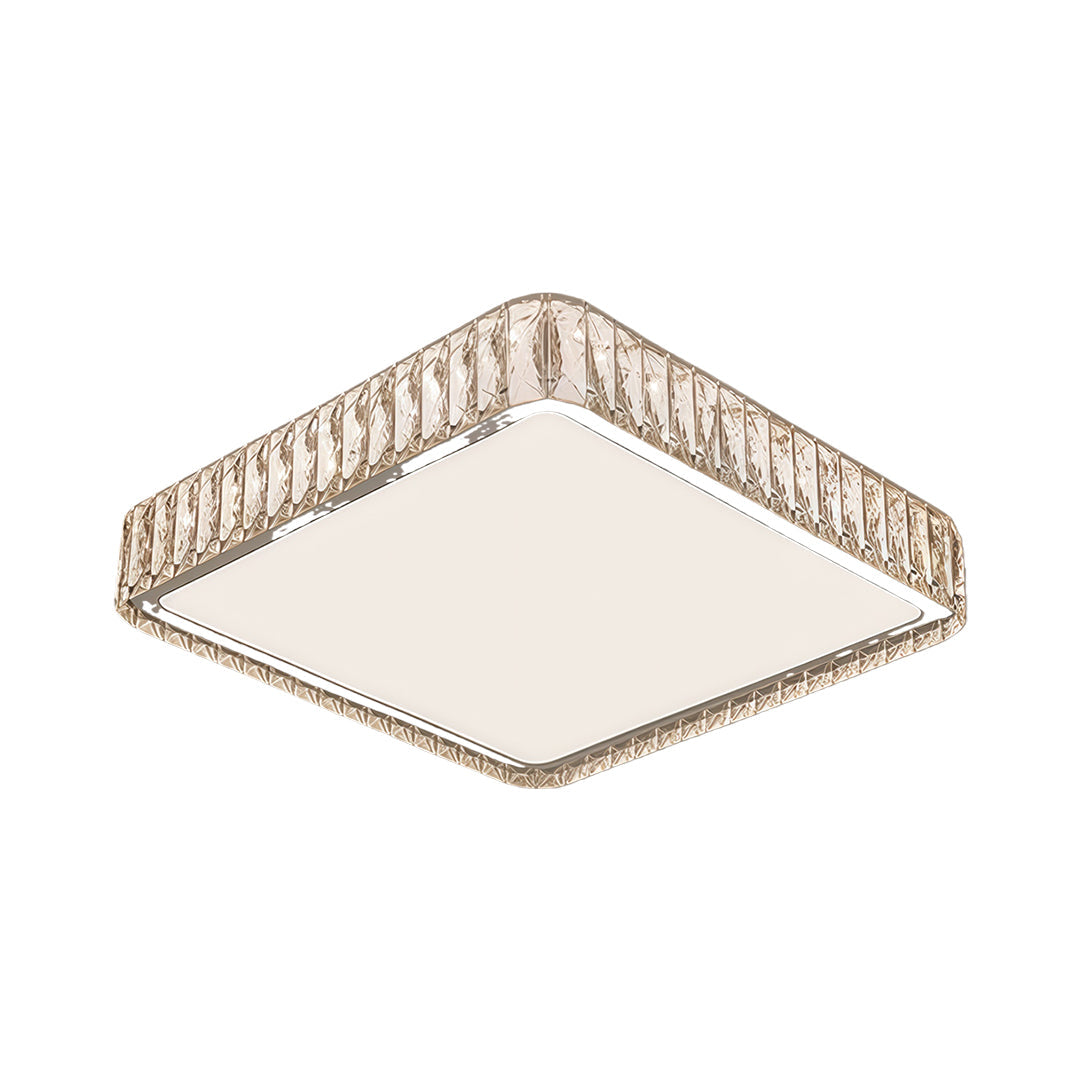Crystal Flush Mount Ceiling Light Modern Minimalist Chrome LED