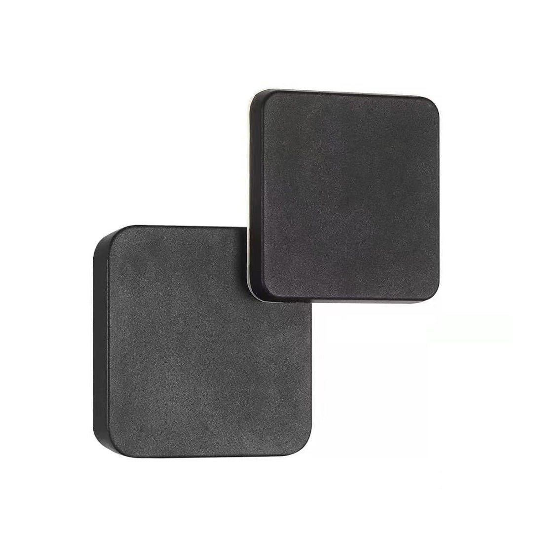 Geometric Outdoor Wall Sconce in Black Aluminum, IP54 Waterproof LED