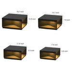 Solar-Powered Modern Post Light in Black Stainless Steel