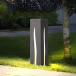 Lumière Rectangular LED Pathway Bollard – Stainless Steel Landscape Lighting for Modern Gardens
