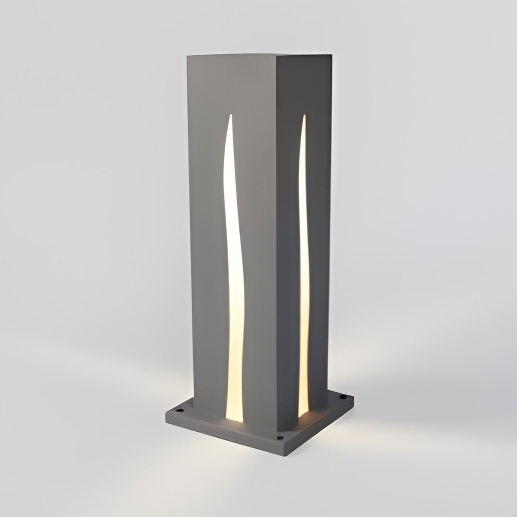 Lumière Rectangular LED Pathway Bollard – Stainless Steel Landscape Lighting for Modern Gardens