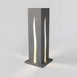 Lumière Rectangular LED Pathway Bollard – Stainless Steel Landscape Lighting for Modern Gardens
