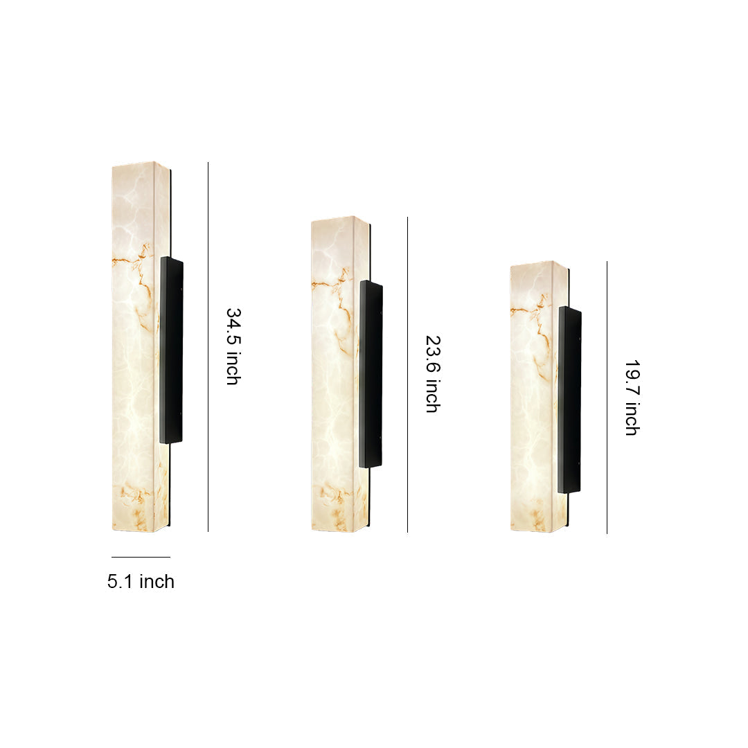 Luma Square Outdoor Wall Light in Cloud Stone Finish