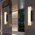 Luma Square Outdoor Wall Light in Cloud Stone Finish