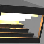 Modern Square Pillar Lights in Black Stainless Steel for Outdoor Columns