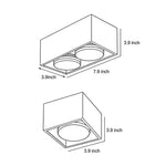 Modern Square Recessed LED Downlight with Adjustable Iron Trim