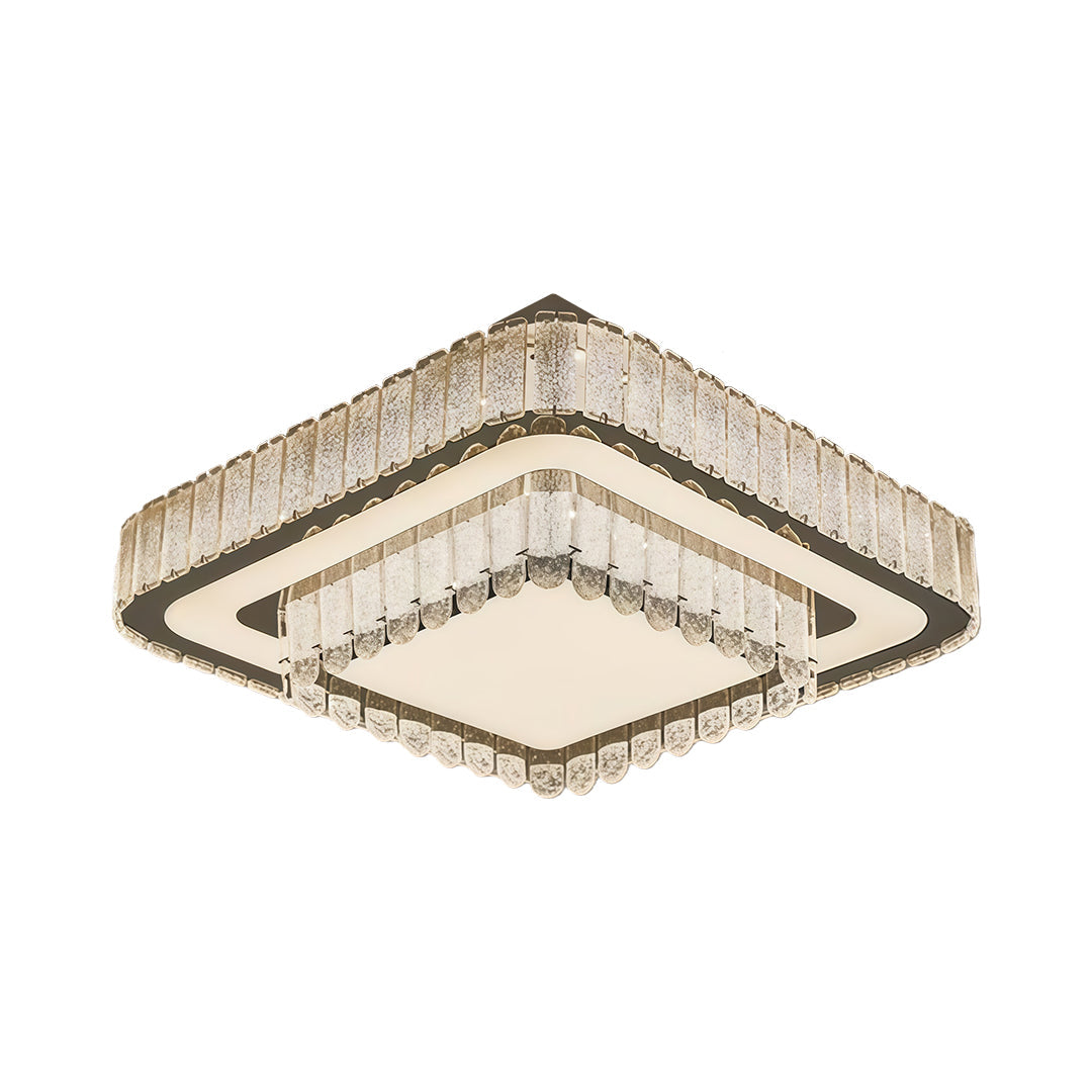 Luxury Crystal Flush Mount Ceiling Light Modern LED Chrome