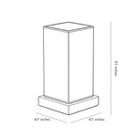 Nordic Wooden Cube Table Lamp with Frosted Glass and Rechargeable LED