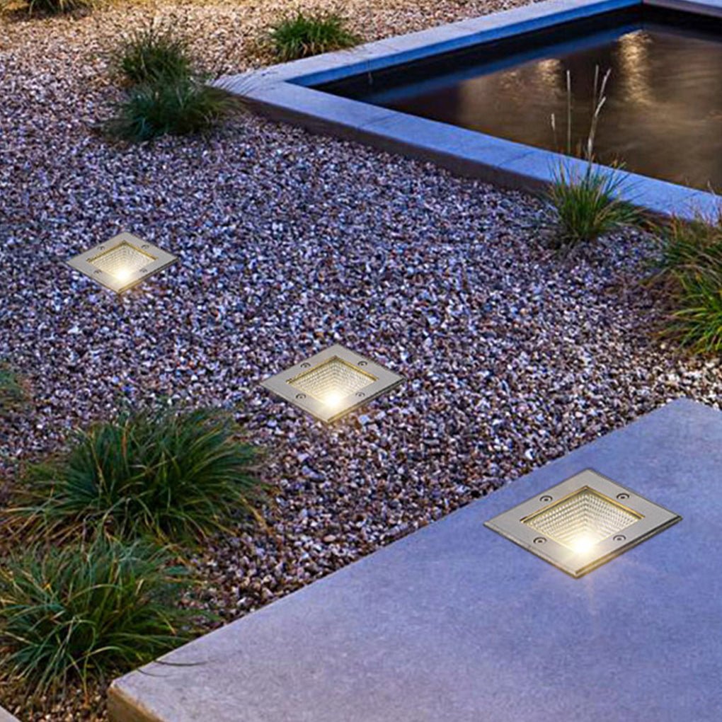 Square 90 260V In Wall Recessed 4W Led Step Lights For Outdoor Stairs Deck And Patio