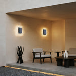 Minimalist Geometric Outdoor Wall Sconce in Gray Die-Cast Aluminum