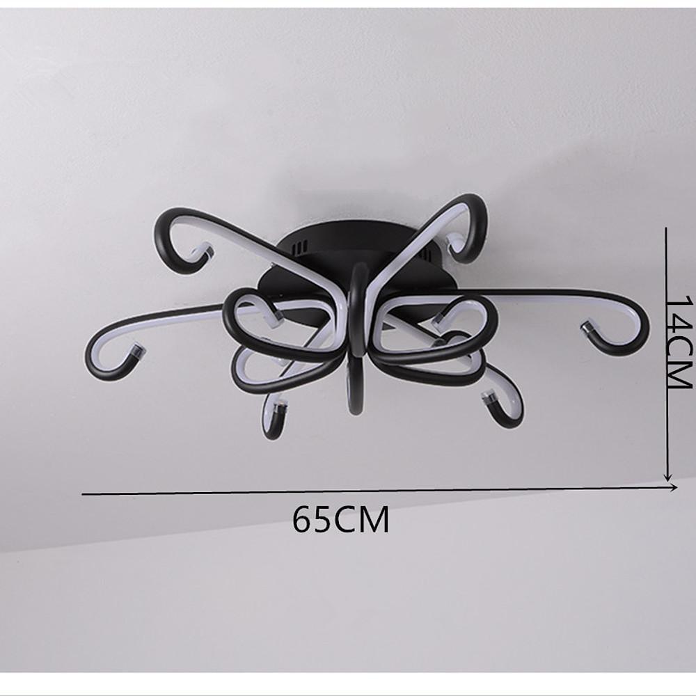 Modern Artistic Octopus Inspired Flush Mount Ceiling Light With Sleek Curved Led Design