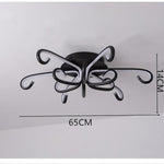 Modern Artistic Octopus Inspired Flush Mount Ceiling Light With Sleek Curved Led Design