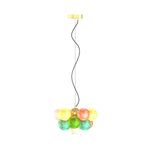Artisan Stained Glass Chandelier with Warm LED Illumination