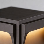Modern Stainless Steel Outdoor Pillar Light, Minimalist Black LED Post Light