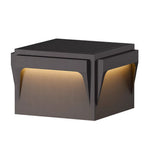 Modern Stainless Steel Outdoor Pillar Light, Minimalist Black LED Post Light
