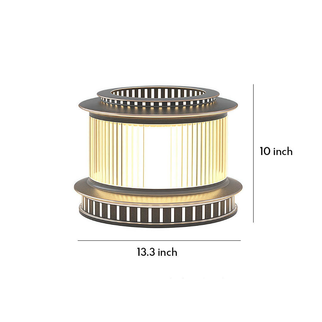 Modern Minimalist Stainless Steel LED Pillar Light for Outdoor Columns
