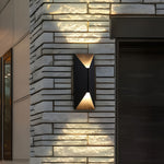 Asymmetrical Stainless Steel LED Up and Down Wall Light, IP65 Outdoor Sconce