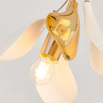 Artisan Ceramic Flower Chandelier for Staircases and Grand Interiors