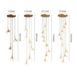 Artisan Ceramic Flower Chandelier for Staircases and Grand Interiors