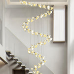 Luxury Ceramic Tulip Chandelier with Gold Stainless Steel Frame