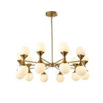 Nordic Bubble Glass Chandelier in Polished Copper with Clear Glass Shades