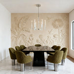 Aurelia Six-Light Modern Brass Chandelier with Acrylic Shades