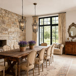 Antique Bronze Italian Pendant Light with Clear Glass Shade
