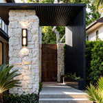 Modern Outdoor Wall Sconce with Up-Down LED Illumination