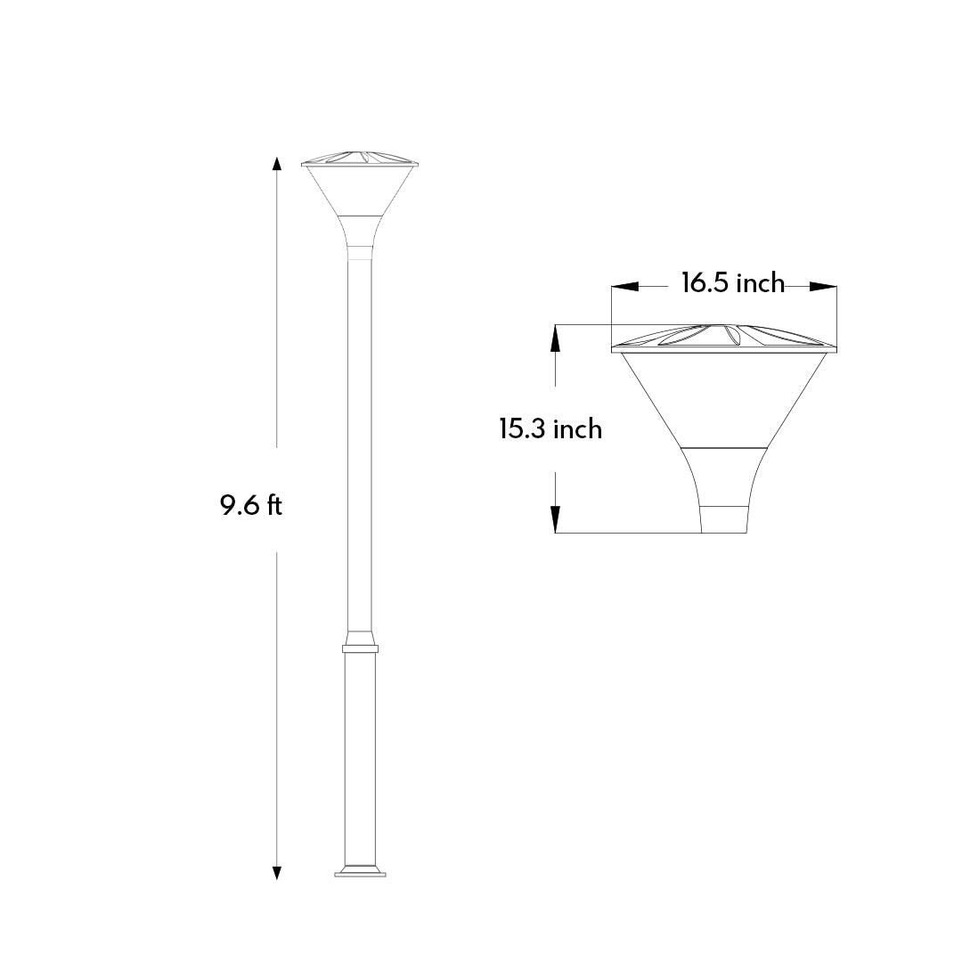 Minimalist LED Yard Post Light with Die-Cast Aluminum Body