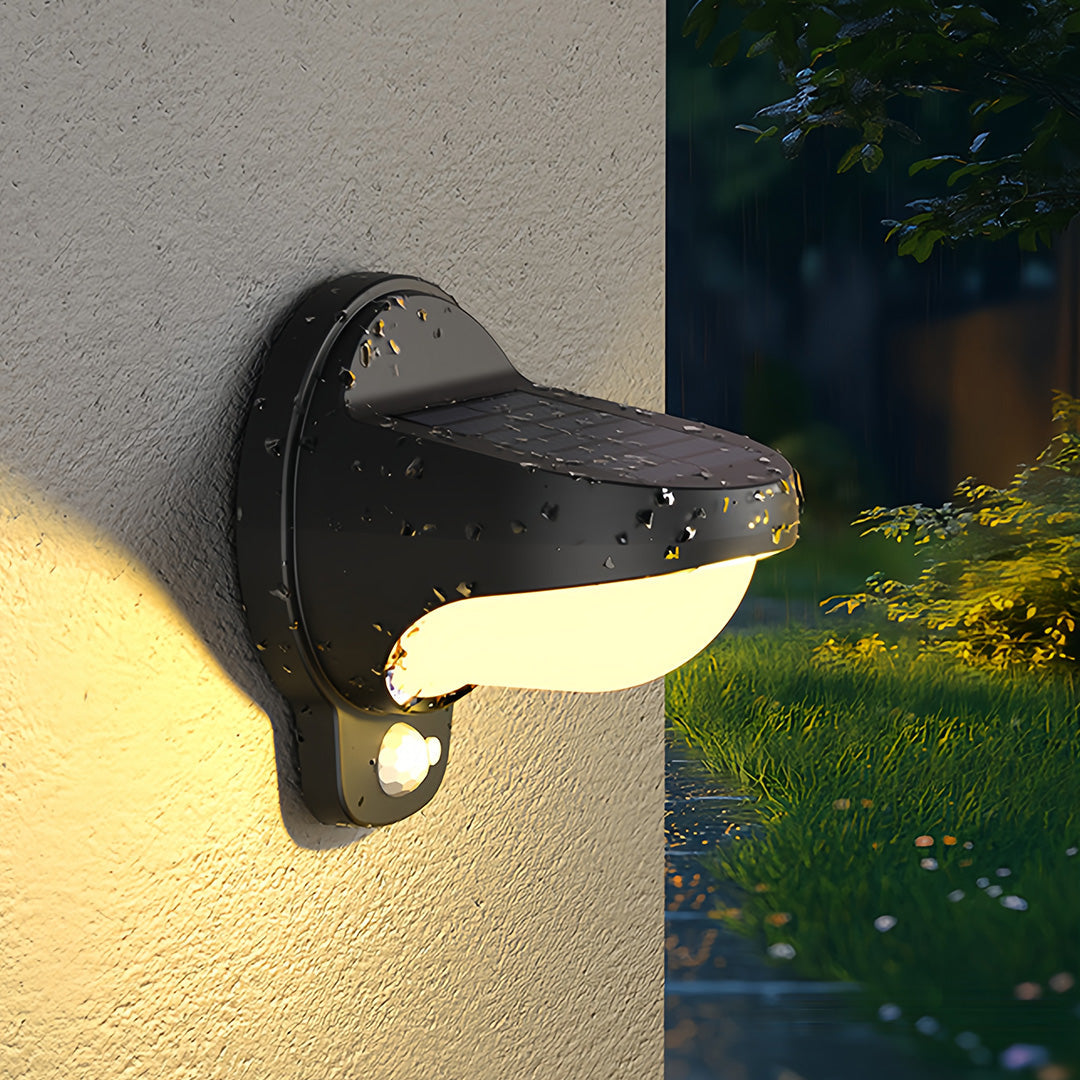 Aria Solar Wall Sconce Set of Two in Matte Black