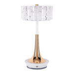 Cordless Mushroom Table Lamp with Dimmable Touch Control, Modern Acrylic Shade