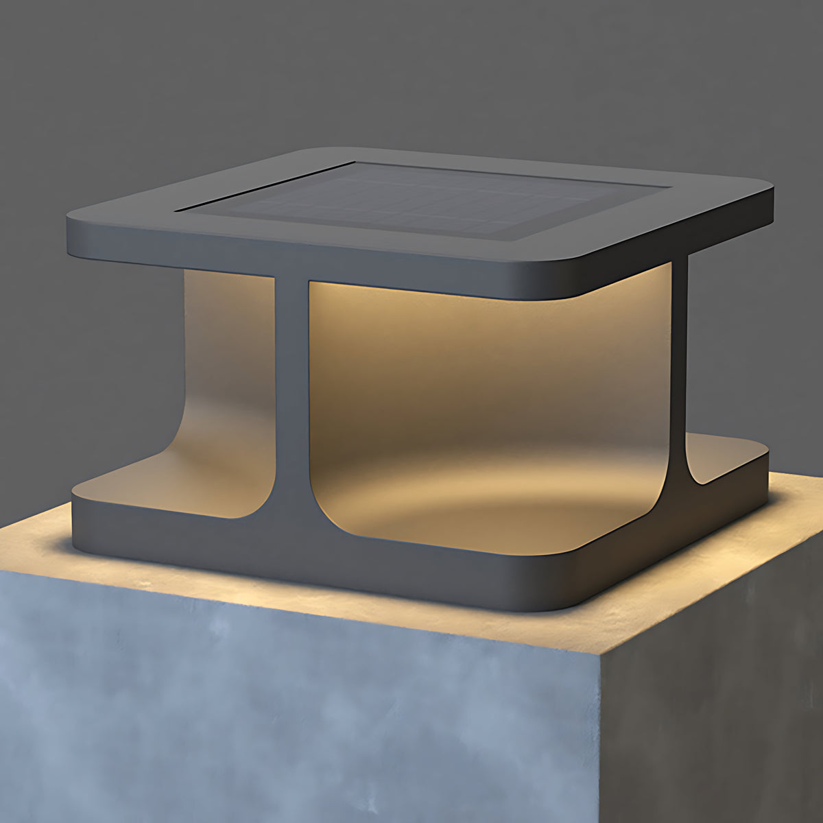 Modern Stainless Steel Square Post Lights for Courtyard and Garden