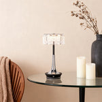 Cordless Mushroom Table Lamp with Dimmable Touch Control, Modern Acrylic Shade