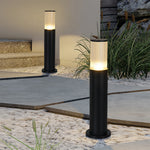 Modern Outdoor Bollard Path Light with Warm LED Illumination