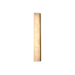Hammered Copper Linear Wall Sconce with Marble Shade – Modern Minimalist LED Lighting