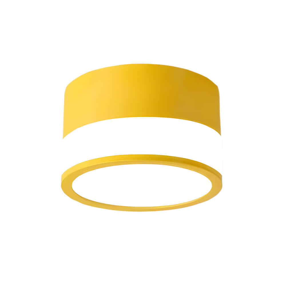 Modern Minimalist Round Flush Mount Ceiling Light with Acrylic Shade