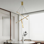Nordic Minimalist LED Linear Chandelier for Modern Interiors