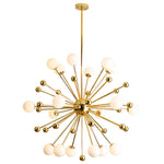 Aurelia 12-Light Gold Sputnik Chandelier in Glass and Iron for Modern Interiors