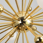 Aurelia 12-Light Gold Sputnik Chandelier in Glass and Iron for Modern Interiors